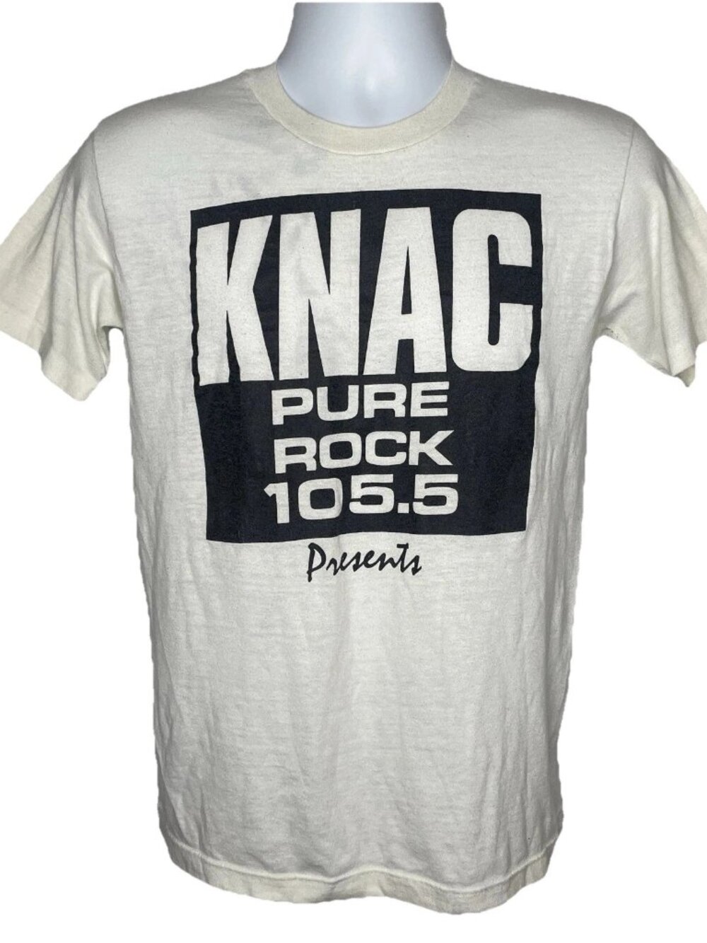 Vintage 80s KNAC T-shirt Size M Tarrga Tuff TNT Rock Explosion Celebrity Theatre